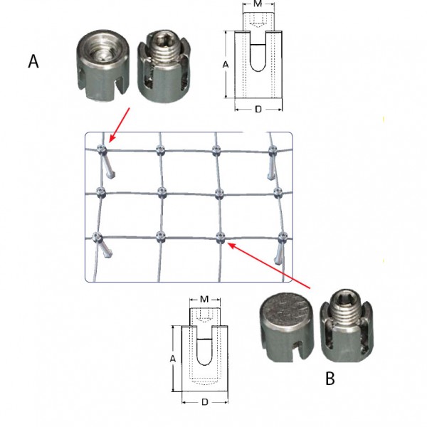 AQUINOX Drótkötél bilincs – (B) Drót átm: 6mm