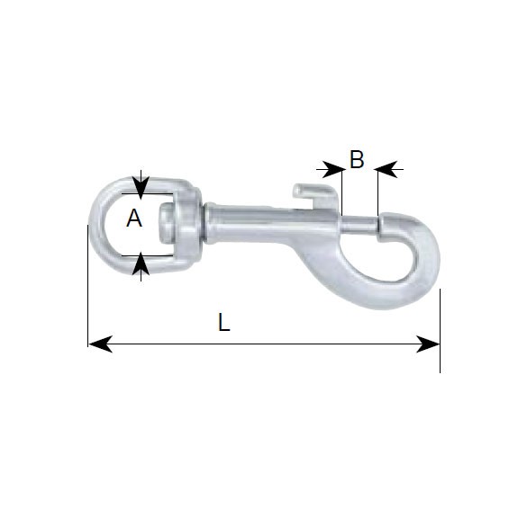 Aquinox forgó karabíner – Hossz: 90 mm