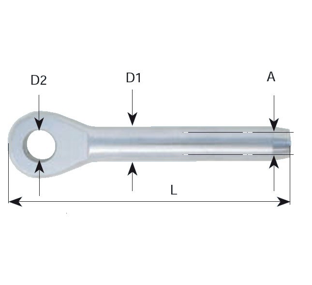 AQUINOX szemterminál A4 – Kötél: 4 mm