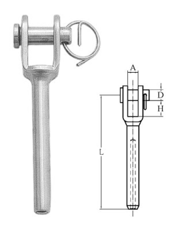 AQUINOX villásterminál A4 – Kötél: 3 mm