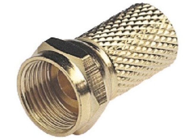 Glomex V9144 aranyozott F-csatlakozó, apa