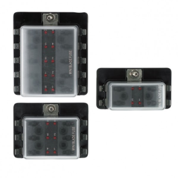 Biztosítékdoboz KFZ-FKS, LED-es, 6 foglalat, 100 A