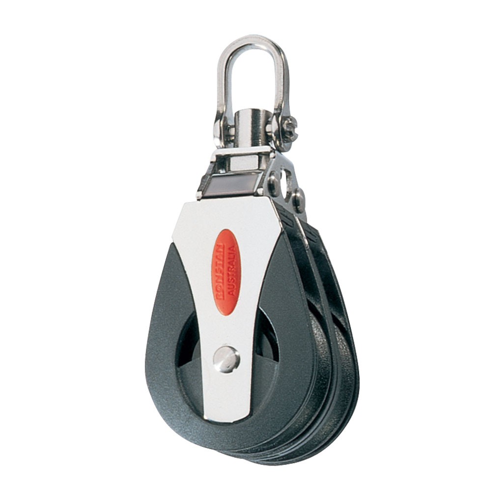 Ronstan golyóscsapágyas dupla csiga 40 mm, forgófejes