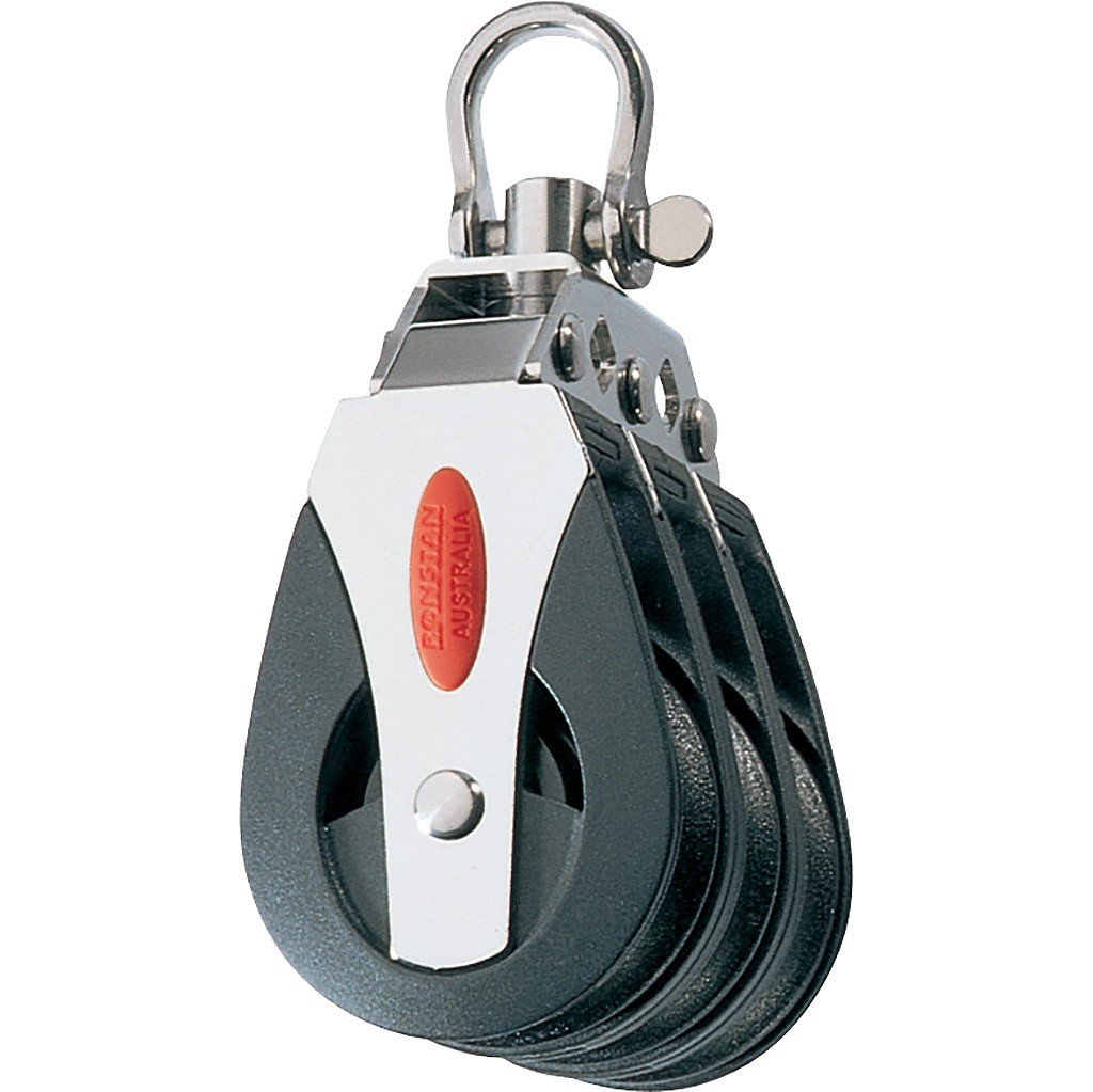 Ronstan golyóscsapágyas tripla csiga 40 mm, forgófejes