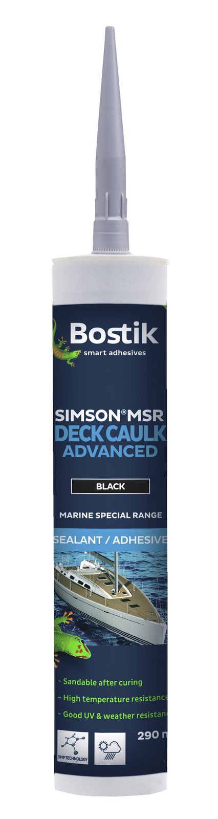 Bostik Deck Caulk MSR-DC fedélzeti fugázó, fekete, 600 ml – fekete / 600 ml / fóliatömlő