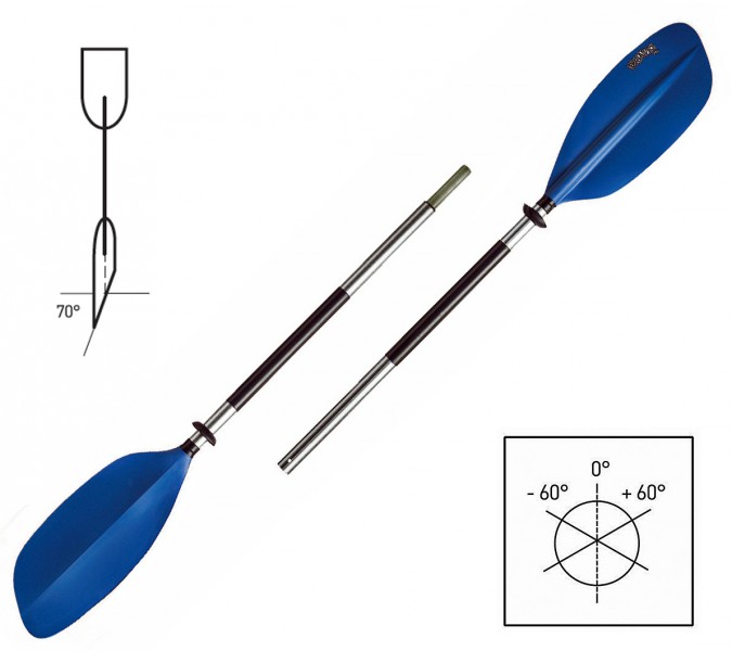 Bravo XT alu dupla evező – Hossz: 225 / 120 cm