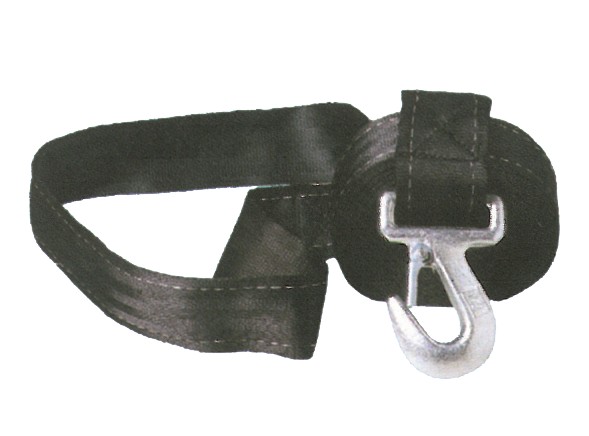 Nylon csörlőheveder biztonsági kampóval, 6,0 m – 6,0 m, szélesség 50 mm