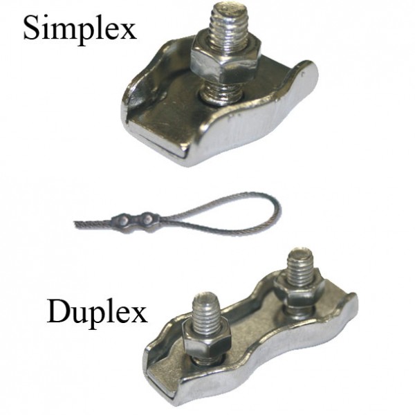 Drótkötél rögzítő – Duplex 5 mm