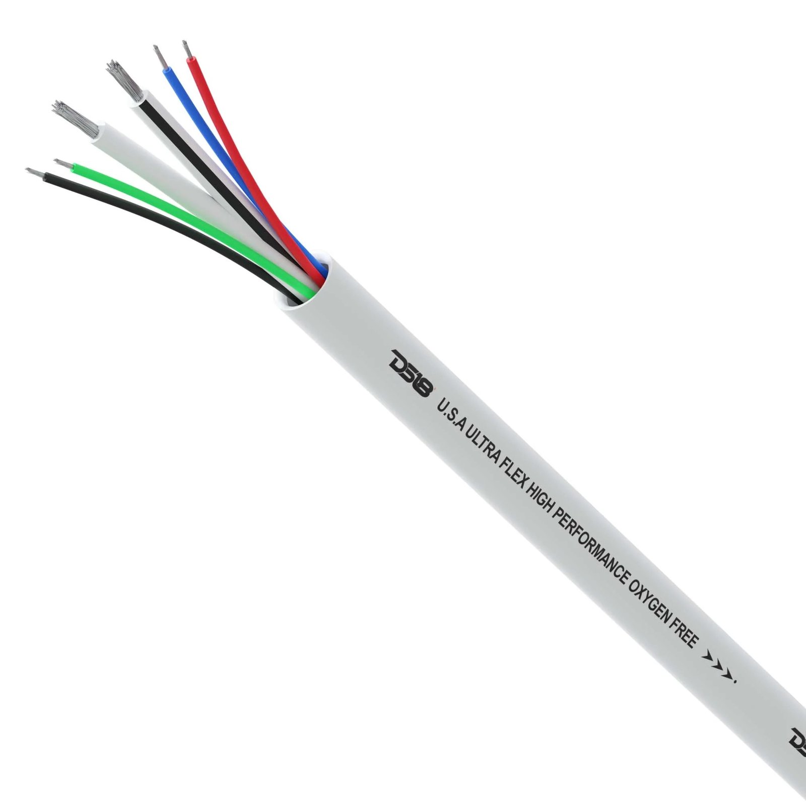 DS18 MOFC hangszóró- és RGB-kábelkészlet – MOFC16/18GA: 2×1,5 mm² + 4×1 mm²