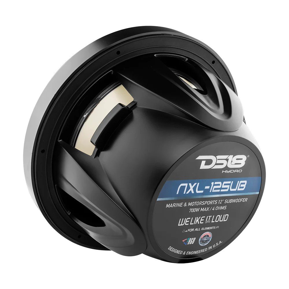 DS18 NXL-12SUB hajós mélysugárzó 12” – 12”, fekete