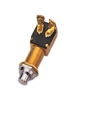 Kürt- és indítógomb, krómozott nyomógomb, 12 V