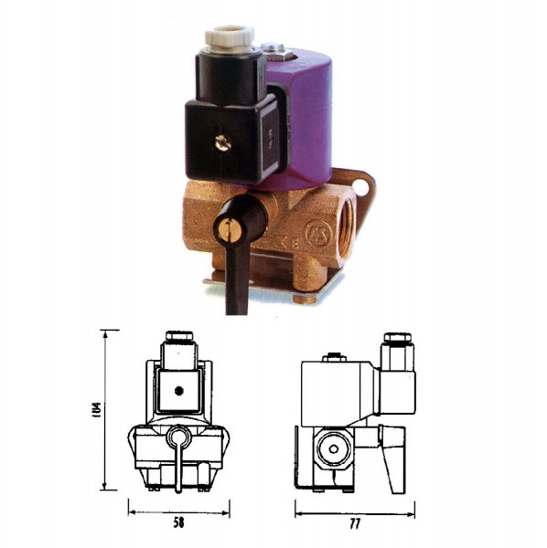 Elektromos üzemanyag-elzáró mágnesszelep, 600 l/óra, 12 V – 600 l/h 12 volt