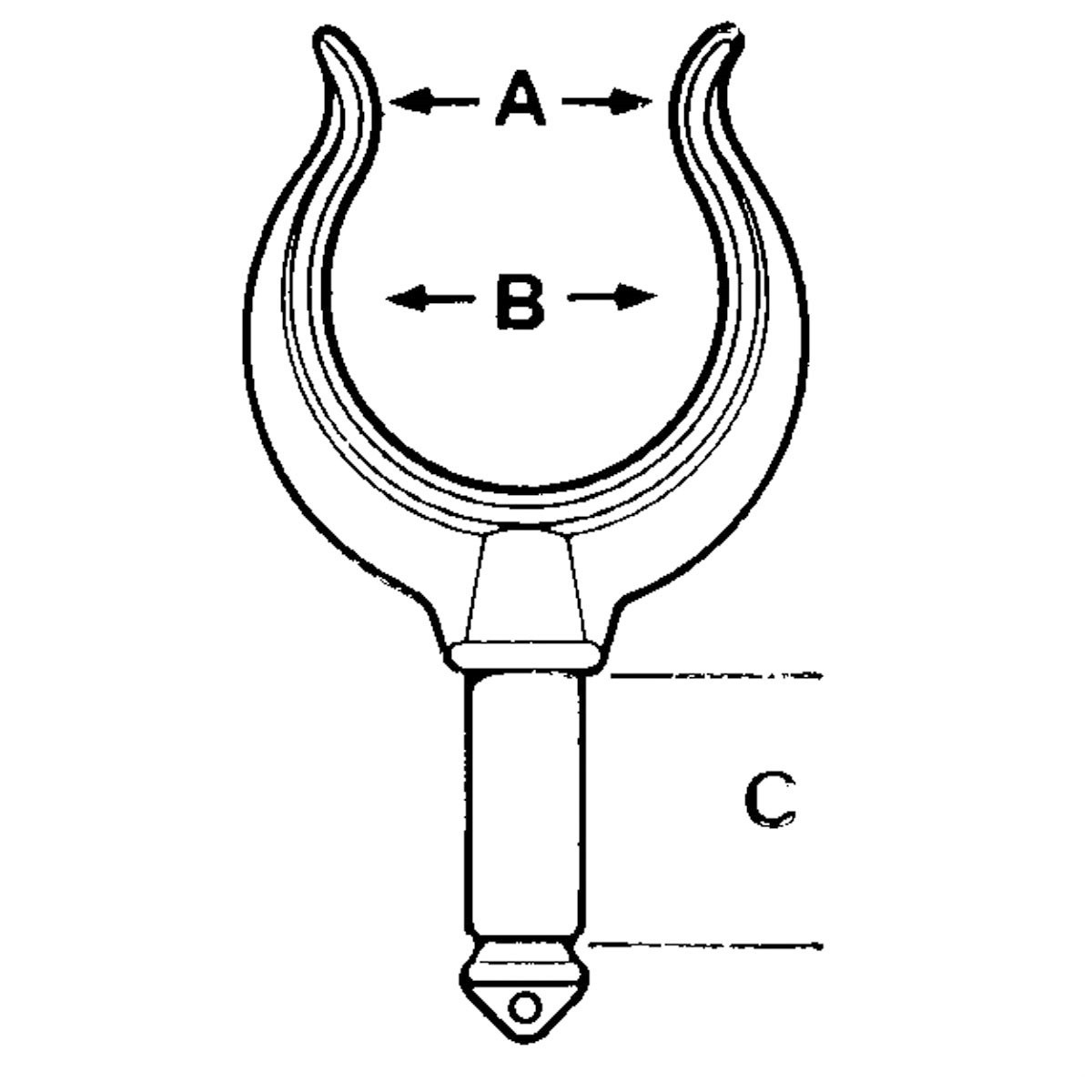 Evezővilla Nylon – 45 mm x 58 mm x 18 mm