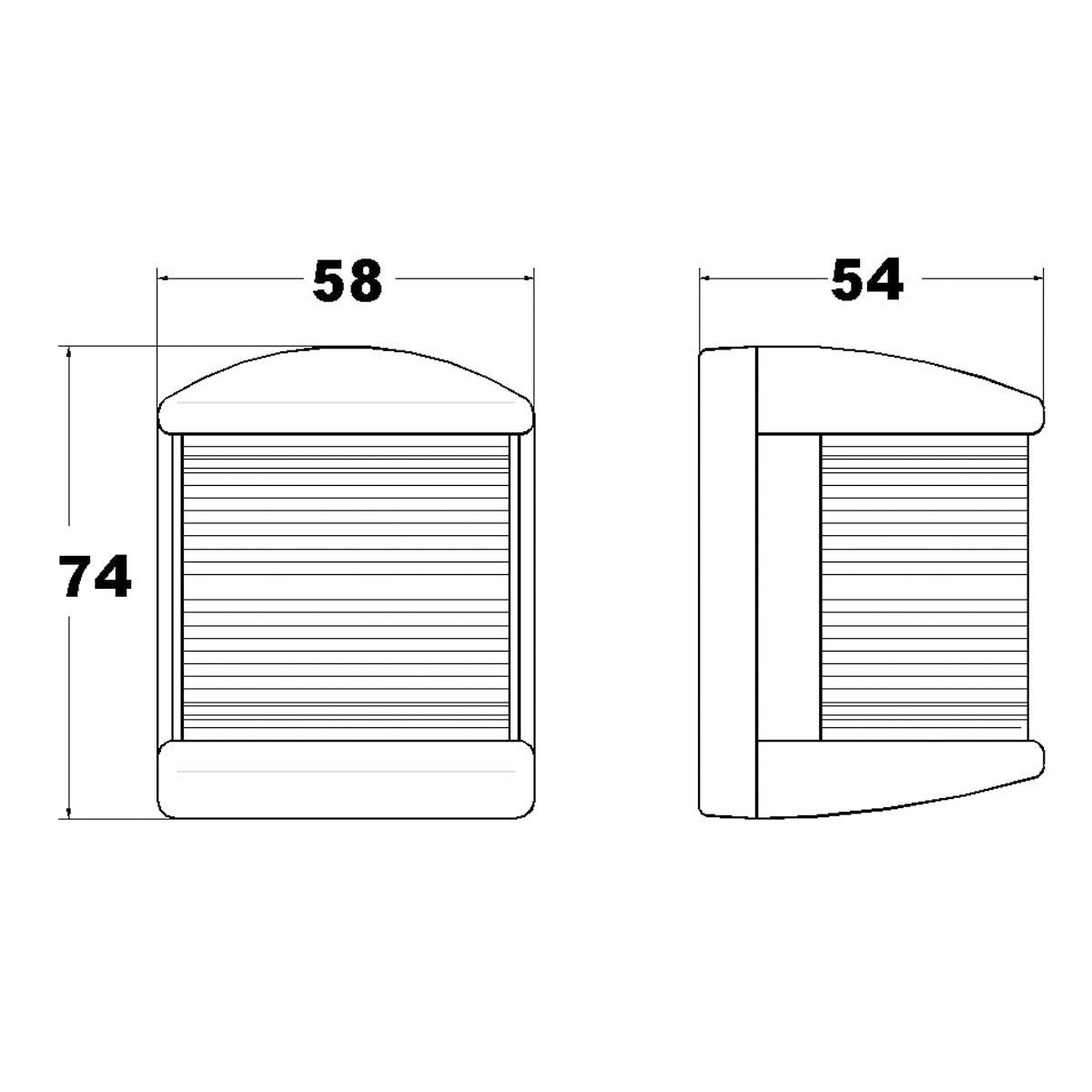 Standard 10 W izzós farfény, fehér – fehér burkolat