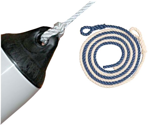 Polipropilén fenderkötél szemmel – 2m x 8mm 30 mm fehér