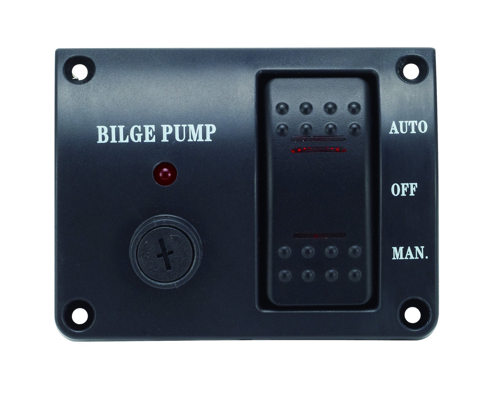 Fenékvízszivattyú kapcsolópanel, 3 állású, IP65 – automata-ki-kézi / IP65