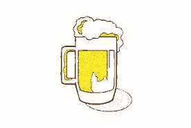 Sörözés figurás zászló 20 x 30 cm – 3 Drinking Beer