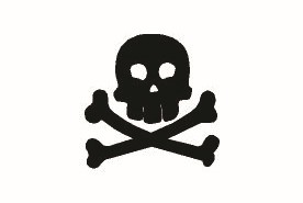 Fehér kalózzászló 20 x 30 cm – 8 White Pirate