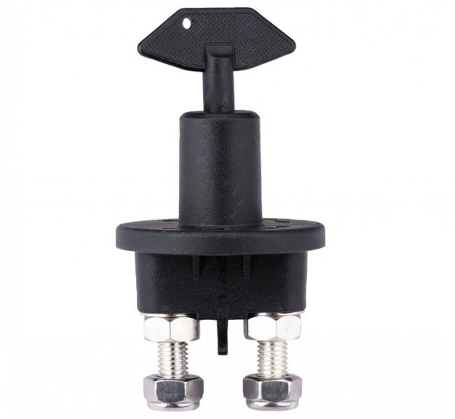Beépíthető kétpólusú akkumulátor főkapcsoló, 180 A, nylon – 2 pólus / nylon / 180 A