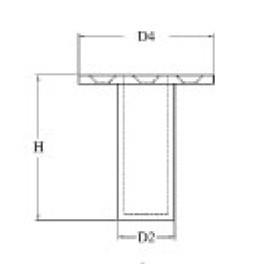 TREM süllyesztett gangway csőtartó hüvely 25 mm csőhöz