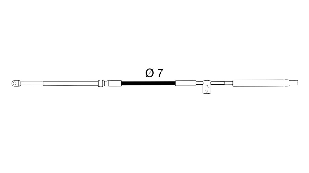 Gáz- és váltóbowden Ultraflex C36 Gen2, 8′ / 2,44 m