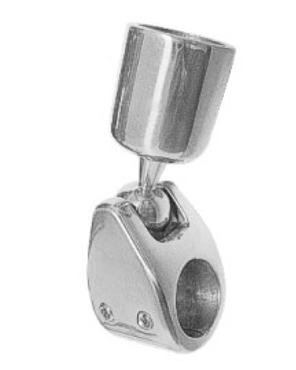 Nirosta A4 relingcső bilincs gömbcsuklóval, 25 mm – 25 mm csőhöz