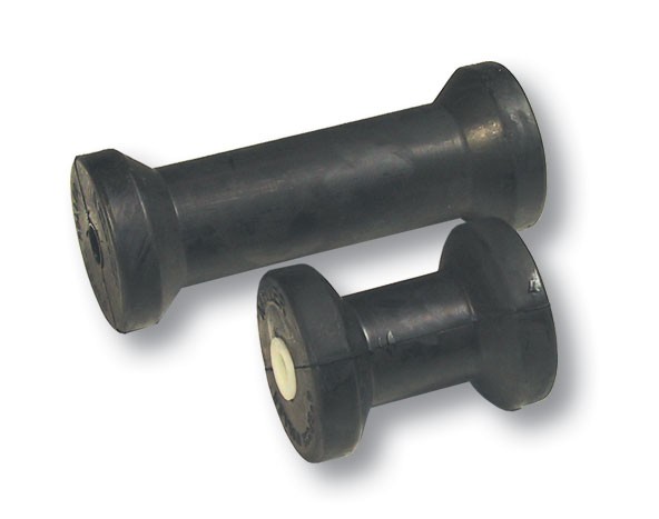 Kiel-/orsógörgő – Keménygumi, Ø71 mm, tengely Ø16 mm, 197 mm