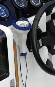 Plastimo Iris 100 iránytű – fehér-kék ház, fehér kúpos rózsa, kézi / tartóklipes, világítás nélkül