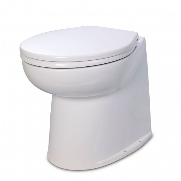 Jabsco Deluxe elektromos fedélzeti WC, 44 cm, ferde hátfal, 12 V