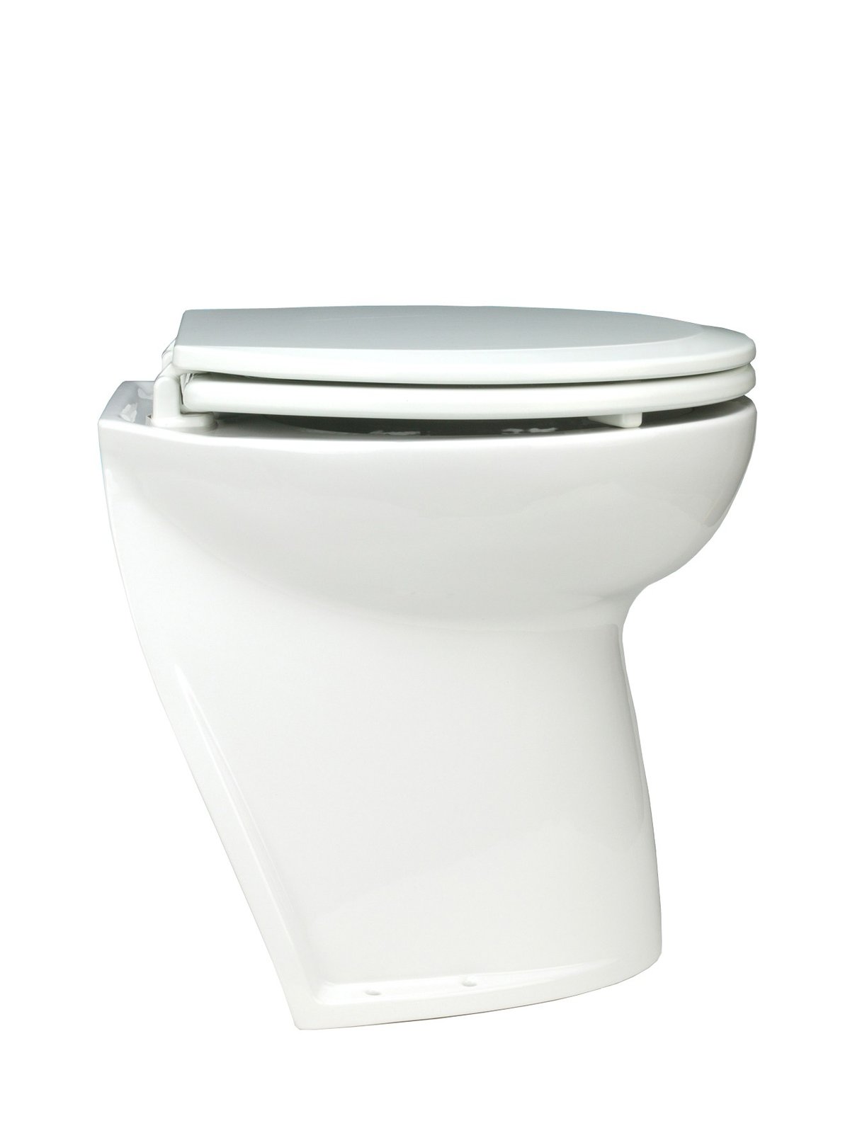 Jabsco Deluxe elektromos fedélzeti WC, 36 cm, ferde hátfal, 24 V