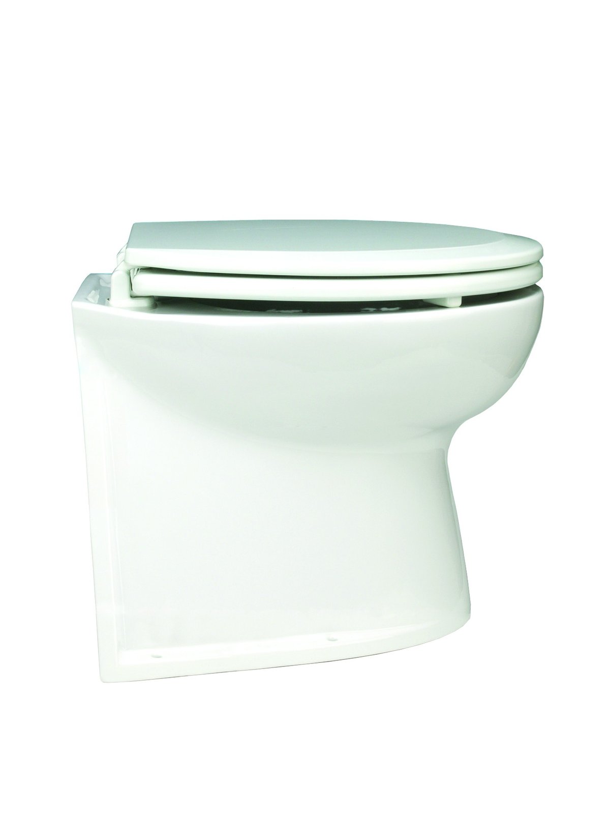 Jabsco Deluxe elektromos fedélzeti WC, 44 cm, egyenes hátfal, 12 V