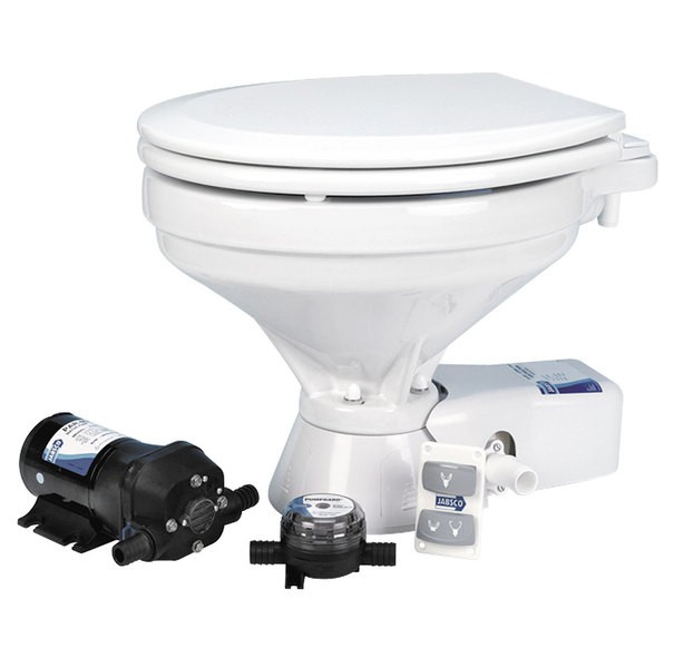 Jabsco Quiet Flush elektromos fedélzeti WC, Standard, 24 V – Standard / 24 V / 19,1 kg