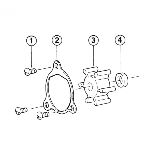 Impeller lapátkerék 40,0 × 19,0 mm – 8 mm lapított tengely (nitril)