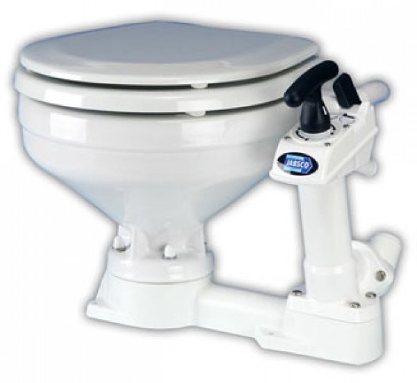 Jabsco Twist’n Lock kézi fedélzeti WC, Compact – Compact / 45×41×34 cm / 9,3 kg