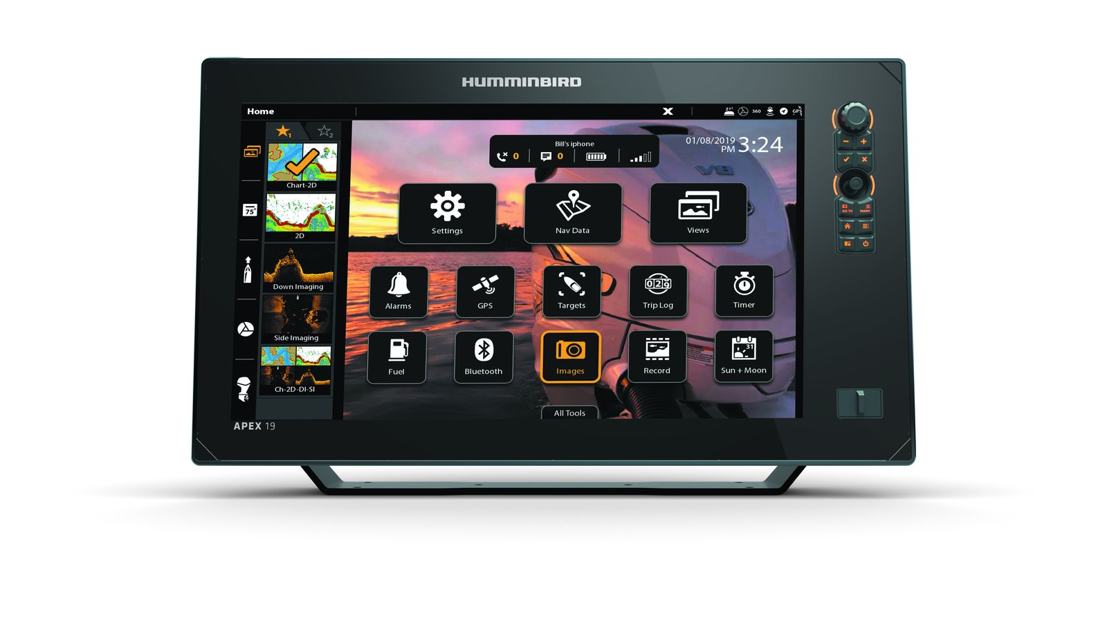 Humminbird APEX 13 MEGA SI+ GPS halradar (jeladó nélkül, CHO)