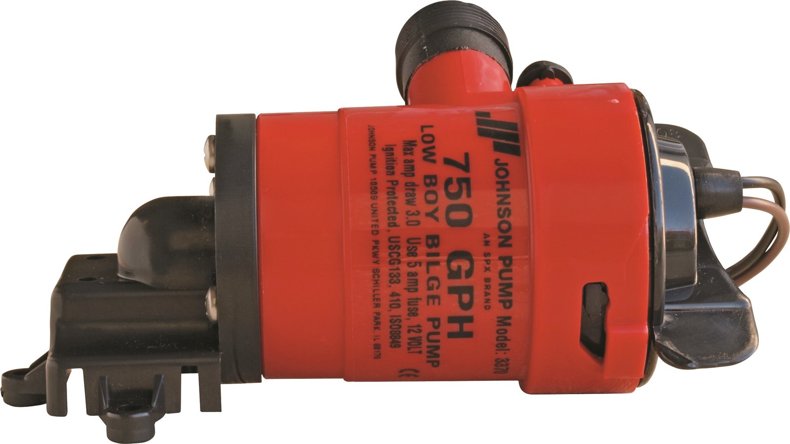 Johnson L750LB Low Boy fenékvíz-szivattyú (lapos) – 3600 l/h, 12 V