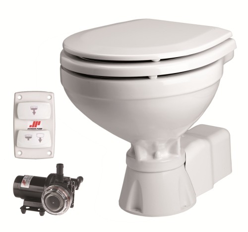 Johnson Pump AquaT Silent Electric fedélzeti WC, Comfort, 12 V – Comfort / 12 V / csendes