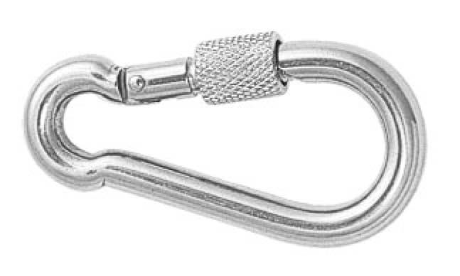 AQUINOX karabíner szem nélkül, csavaros zárral – Hossz: 80 mm