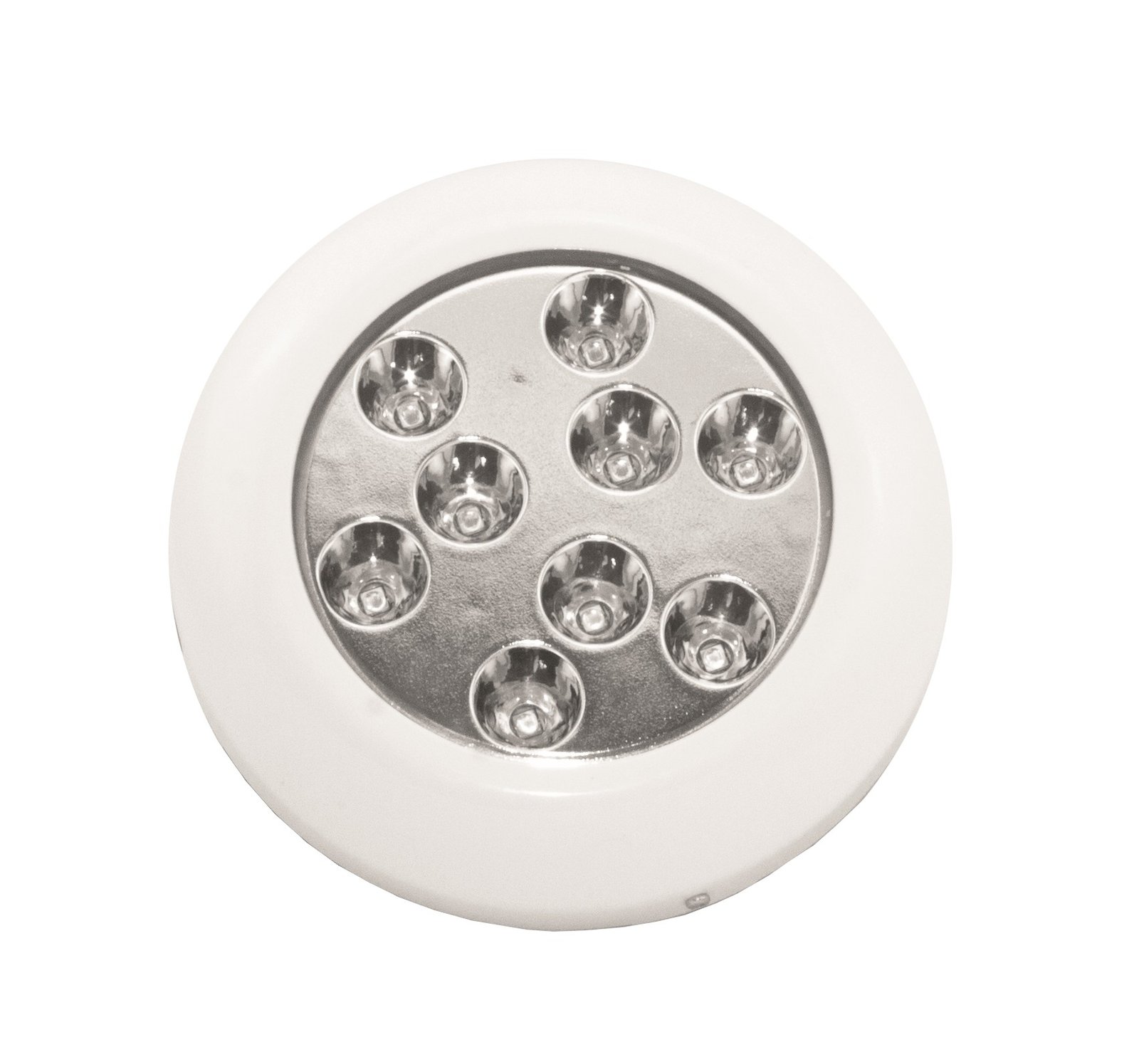 Kerek LED hajólámpa, 9 × 3 W, 10–30 V – Fehér, 1100 lm