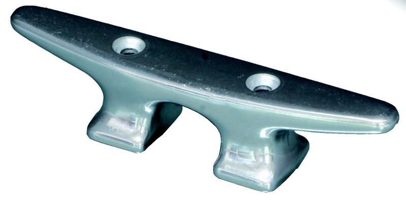 Fényes alumínium kikötőbak, 175 mm – fényes alu / 175 mm / 2 furat