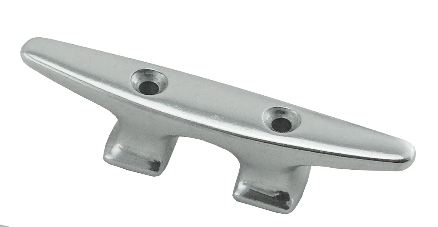 Fényes alumínium kikötőbak, 175 mm – fényes alu / 175 mm / 2 furat