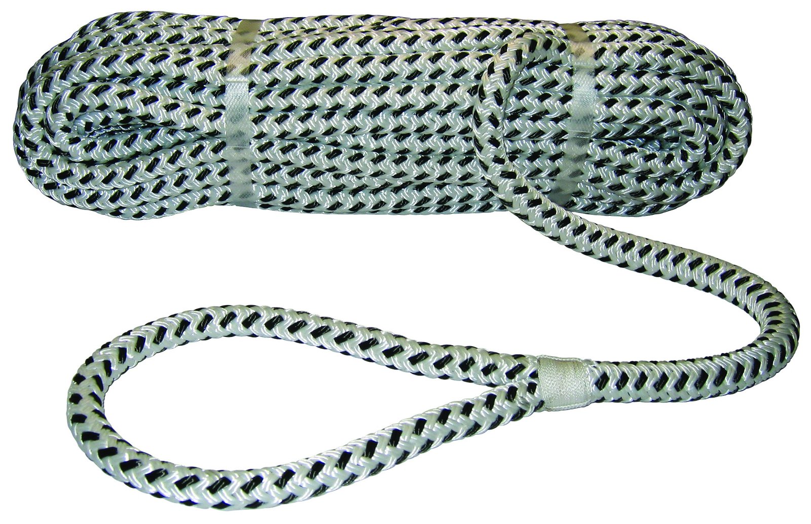 Poliészter kikötőkötél fonott szemmel – 10 m x 16mm