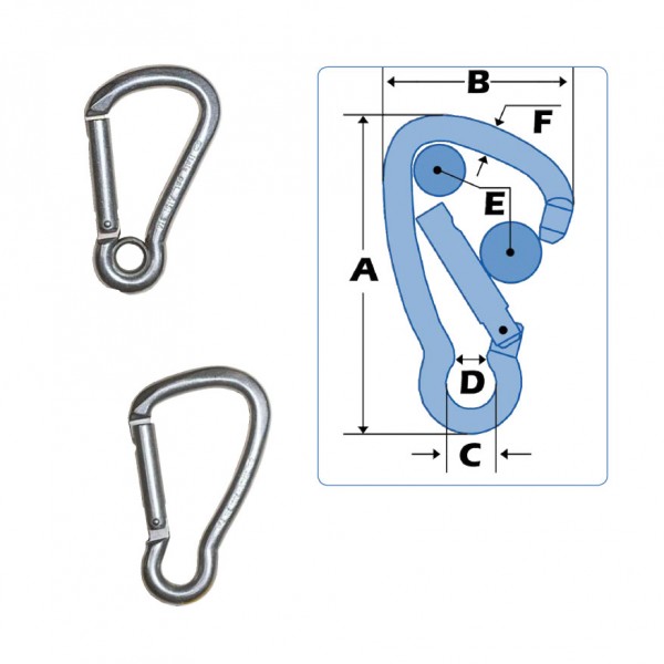 KONG Harness karabíner szemmel – Hossz: 85,5 mm, szemmel