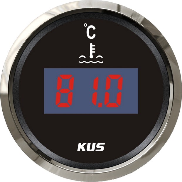 KUS digitális hűtővíz-hőmérséklet műszer – Fekete 25–120 °C