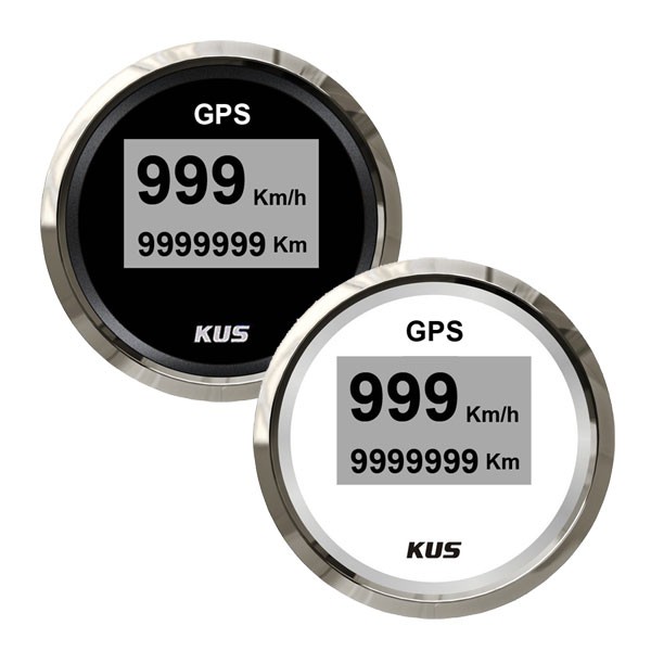 KUS GPS sebességmérő, digitális (52 mm) – Fekete