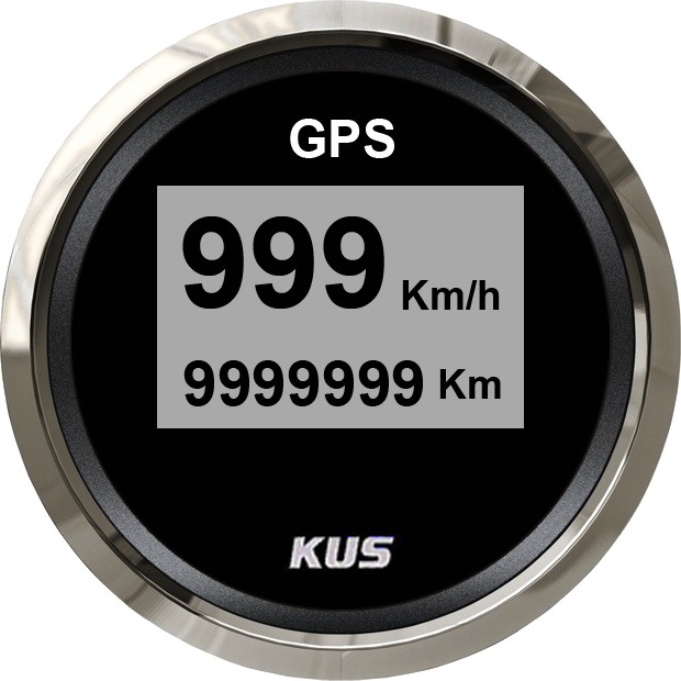 KUS GPS sebességmérő, digitális (52 mm) – Fekete