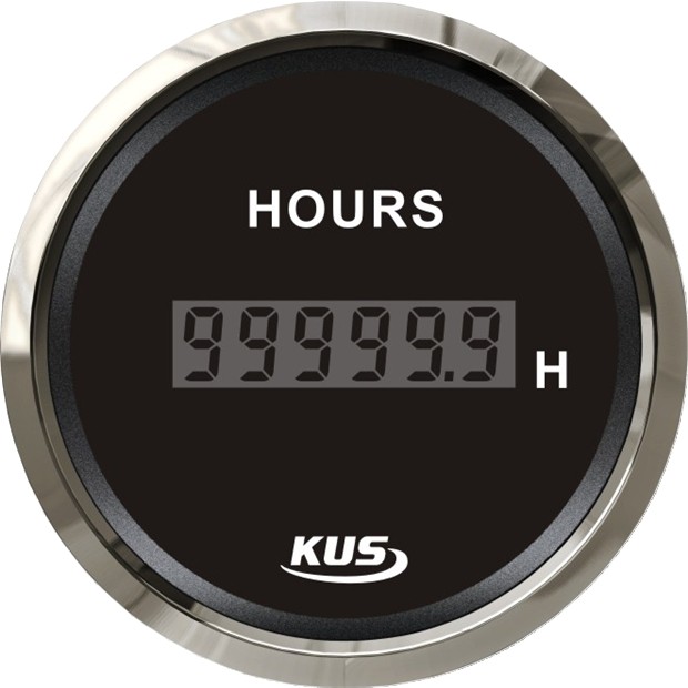 KUS LCD üzemóra-számláló – Fekete