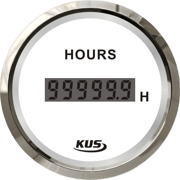 KUS LCD üzemóra-számláló – Fehér