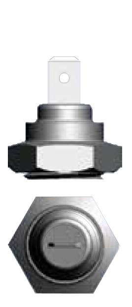 KUS hűtővíz hőmérséklet-jeladó (I. típus, max 120 °C) – Menet M14×1,5