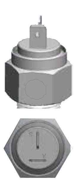 KUS olaj hőmérséklet-jeladó (III. típus, max 150 °C) – Menet M16×1,5